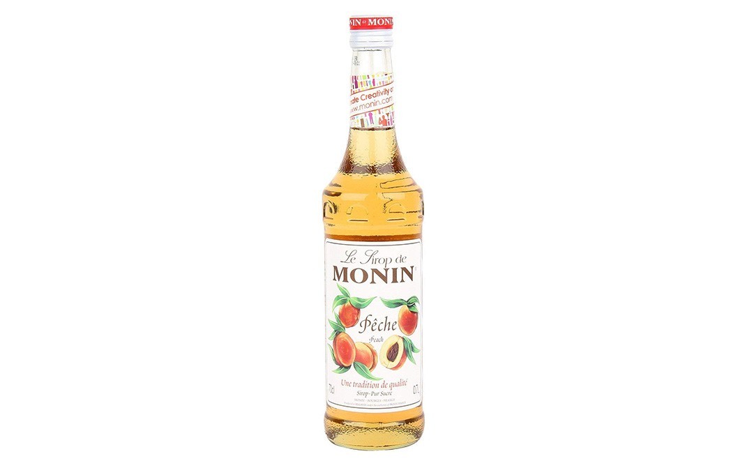 Monin Peche, Peach Syrup   Bottle  1 litre